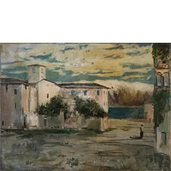 Cesare Monti, Brescia 1891- Bellano 1959 / Lago incantato, oil on canvas