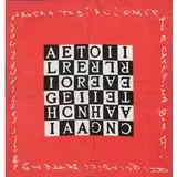 Alighiero Boetti, Torino 1940- Roma 1994 / Quindicisettembremillenovecentonovantaalighieroboetticaterinaboetti, 1990, Cuscino stampato
