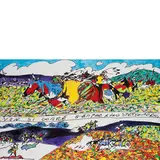 Daniele Contavalli, Siena 1964 / Non si corre sempre allo stesso modo, 2014, mixed media on canvas