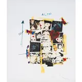 Homs 1934- Roma 1998 / Senza titolo by Mario Schifano, screenprint a colori and collage on paper, offered Oct 2021