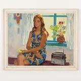Vadim Ivanovich Odaynik, Odessa, 1925 - Kiev, 1984 / Ritratto di ragazza in un interno / Firmato V Odaynik in basso a destra