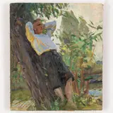 Kharki, 1908 - Kiev, 1985 / Riposo nel parco by Georgy Stepanovich Melikhov, oil on canvas, offered Oct 2021