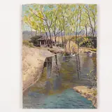 1923 - 1993 / Sulle rive del fiume / Firmato Konstantinopolskiy in basso a sinistra by Adolf Markovich Konstantinopolskiy, oil on canvas, offered Oct 2021