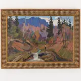 Vladimir Ivanovich Kharcenko, 1917 / Veduta fluviale, oil on cardboard