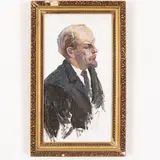 Verkhny Baskunchak, 1914 - Kiev, 1982 / Studio per il ritratto di Lenin by Olexandr Gavrilovich Budnikov, oil on cardboard telato, offered Oct 2021