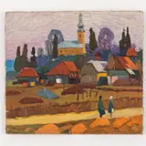 Sighet, 1912 - 1983 / Verso sera / Firmato Gluk e datato 1973 in basso a sinistra by Gavriil Martynovich Gluk, oil on canvas, offered Oct 2021