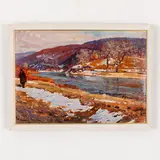 Kobyletska Poliana, 1891 - Uzhgorod, 1975 / Foresta del Rodvan / Firmato Bokshay in basso a sinistra by Joseph Josephovich Bokshay, oil on cardboard, offered Oct 2021