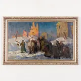 Dnepropetrovsk, 1918 - Kiev, 1999 / Seconda Guerra Mondiale / Firmato G Puzirkov in basso a sinistra e sul retro by Victor Grigorovich Puzyrkov, oil on cardboard telato, offered Oct 2021