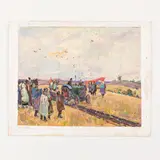 Odessa, 1912 - 2011 / Il primo trattore by Grigory Semyonovich Minskiy, oil on cartoncino, offered Oct 2021