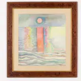 Viktor Zaretsky, Belopolye, 1925 - Kiev, 1990 / Tramonto sul mare / Firmato V Zaretsky in basso a destra, watercolour on paper