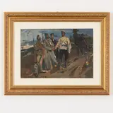 Victor Vasilievich Shatalin, Zemlyanye Khutory, 1926 - Kiev, 2003 / Studio per il dipinto Piano di battaglia / Firmato V Shatalin e datato 1959 in basso a sinistra