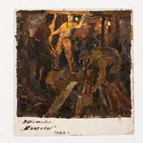 Victor Vasilievich Shatalin, Zemlyanye Khutory, 1926 - Kiev, 2003 / I minatori / Firmato V Shatalin e datato 1952 in basso a sinistra