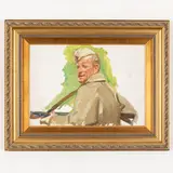 Kharki, 1908 - Kiev, 1985 / Studio per figura di soldato by Georgy Stepanovich Melikhov, oil on cardboard telato, offered Oct 2021