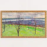 Ilya Nissonovich Shtilman, Kiev, 1902 - 1966 / Paesaggio primaverile / Firmato I Shiltman e datato 1964 in basso a destra, oil on canvas