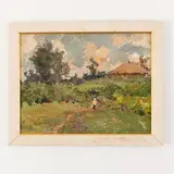 Sergiy Fedorovich Shishko, Nosivka, 1911 - Kiev, 1997 / Il sentiero nell'orto / Firmato S Shishko e datato 47 in basso a destra