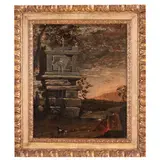 Jan de Momper, Capriccio architettonico con figure, oil on canvas