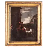 Michelangelo Cerquozzi, Scena bambocciante, oil on canvas applicata on panel