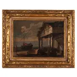 Coppia di capricci by Maestro Dei Paesaggi Correr, oil on canvas, offered Feb 2022
