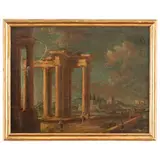 Capriccio by Raffaele Rinaldi detto il Menia, oil on canvas, offered Feb 2022