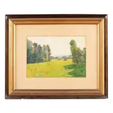 Giuseppe Sacheri, Genova, 1863 - Pianfei, 1950 / Veduta di Pianfei / Firmato G Sacheri in basso a destra