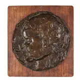 Eugenio Pellini, Marchioro (VA) 1864 - Varese (?) 1934 / Profilo di bimbo / Firmato E Pellini in basso al centro, bronze
