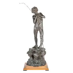 Eduardo Cammilli, 1881 - ? / Pescatore / Firmato E Cammilli sulla base, bronze