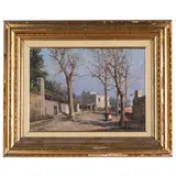 Napoli, 1892 - 1974 / Viale con figure / Firmato V Canino in basso a sinistra by Vincenzo Canino, oil on panel, offered Feb 2022