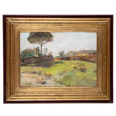 Giuseppe Casciaro, Ortelle, 1863 - Napoli, 1945 / Veduta di Nusco / Firmato G Casciaro, 18 ott 1927 in basso a sinistra, pastel on paper