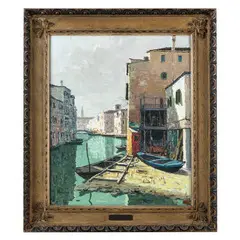Giuseppe Marino, Venezia 1916 - 1975 / Rio della Sensa / Firmato B Marino in basso a sinistra, oil on canvas