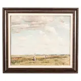 William Page Atkinson Wells, Glasgow, 1872 - Appledore, 1923 / Contadine nei campi / Firmato William Wells in basso a destra, oil on canvas