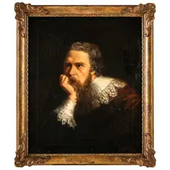 Thomas Byron Lyle, attivo nel XIX-XX secolo / Ritratto di Galileo Galilei / Firmato T B Lyle e datato 1875 in basso a destra, oil on canvas