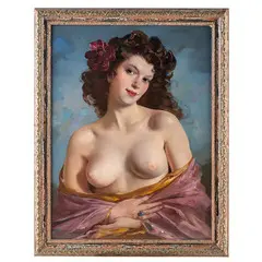 Szeged, 1898 - 1984 / Ritratto di donna / Firmato Szantho Maria in basso a sinistra by Mária Szánthó, oil on cardboard, offered Feb 2022