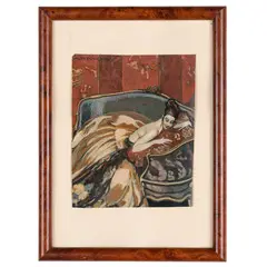 Trieste, 1878 - Milano, 1962 / Fanciulla sul sofa / Firmato M Dudovich in alto a sinistra by Marcello Dudovich, oil on paper, offered Feb 2022