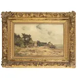 Antoine Guillemet, Chantilly, 1843 - Mareuil, 1918 / Veduta di Chaumieres sulla costa / Firmato A Guillemet in basso a sinistra, oil on canvas