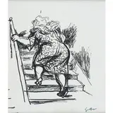 Renato Guttuso, Bagheria 1911 - Roma 1987 / Senza titolo, anni '50, mixed media on paper
