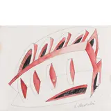Virgilio Marchi, Livorno 1895 - Roma 1960 / Senza titolo, 1930-35, Inchiostri colorati e matita su carta