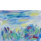 Antonio Corpora, Tunisi 1909 - Roma 2004 / Il lago, mixed media on paper