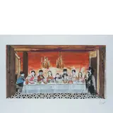 Emanuele Luzzati, Genova 1921 - 2007 / Cena rituale di Pasqua ebraica,, lithograph a colori on paper