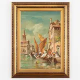 Eugenio Bonivento, Chioggia 1880 - Milano 1956 / Canale veneziano / Firmato E Zeno in basso a sinistra