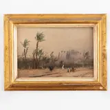 Giuseppe Haimann, Milano 1828 - Il Cairo 1883 / Paesaggio orientale / Datato 26 marzo 75 in basso a destra, oil on canvas