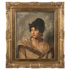 Venezia 1848 - Vittorio Veneto 1914 / Ritratto femminile / Firmato Zezzos e datato 1893 in alto a destra by Alessandro Zezzos, oil on canvas, offered May 2022