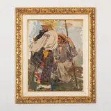 Zhitomyr, 1914 - 1984 / Famiglia di contadini / Firmato Koshtelanchuk e datato 68 in basso a destra by Leonty Pylypovich Koshtelanchuk, oil on paper applicata on cardboard, offered Jul 2022