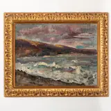Vladimir Nikolaevich Kostesky, 1905 - 1968 / In riva al mare / Firmato Kostesky sul retro