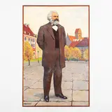 Kyiv, 1920 - 1972 / Ritratto di Karl Marx / Firmato M Chepic in basso a destra by Mykhaylo Maksimovich Chepik, oil on canvas, offered Jul 2022