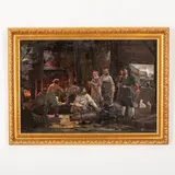 1927 - 2006 / Pietro il Grande nella fabbrica dei cannoni by Ghennady Iakovlevich Brusentsov, oil on canvas, offered Jul 2022