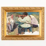 Kharkiv, 1908 - Kiev, 1985 / Musicisti by Georgy Stepanovich Melikhov, oil on cardboard telato, offered Jul 2022