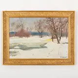 Viktor Zaretsky, Belopolye, 1925 - Kiev, 1990 / L'inverno / Firmato V Zaretsky in basso a destra, oil on canvas