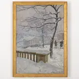Karp Demjanovich Trokhimenko, Sushany, 1885 - Kiev, 1979 / Giornata di nebbia / Firmato K Trokhimenko e datato 46 in basso a destra