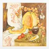 Kyiv, 1950 / Natura morta con zucca / Firmato L Kareva e datato 78 in basso a destra by Lyudmila Ivanovna Kareva, oil on canvas, offered Jul 2022