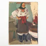 Kharkiv, 1908 - Kiev, 1985 / Contadina by Georgy Stepanovich Melikhov, oil on canvas applicata on cardboard, offered Jul 2022